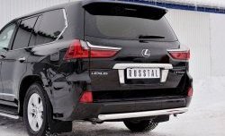 14 899 р. Защита заднего бампера (Ø63 мм, нержавейка, NOT F-SPORT/HERITAGE) SLITKOFF Lexus LX450d J200 2-ой рестайлинг (2015-2022)  с доставкой в г. Москва. Увеличить фотографию 4