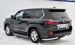 15 349 р. Защита заднего бампера (Ø63 мм уголки, нержавейка) SLITKOFF Lexus LX450d J200 2-ой рестайлинг (2015-2022)  с доставкой в г. Москва. Увеличить фотографию 2