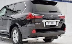 15 299 р. Защита заднего бампера (Ø76 мм уголки, нержавейка) SLITKOFF  Lexus LX450d  J200 (2015-2022) 2-ой рестайлинг  с доставкой в г. Москва. Увеличить фотографию 4