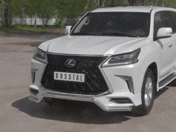 18 899 р. Защита переднего бампера (TRD Superior, волна, Ø 63 мм, нержавейка) Lexus LX450d J200 2-ой рестайлинг (2015-2022)  с доставкой в г. Москва. Увеличить фотографию 2