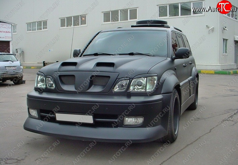 4 149 р. Реснички на фары CUSTOM Lexus LX470 J100 дорестайлинг (1998-2002) (Неокрашенные)  с доставкой в г. Москва