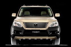 11 949 р. Накладка на передний бампер Goldman Lexus LX570 J200 дорестайлинг (2007-2012) (Неокрашенная)  с доставкой в г. Москва. Увеличить фотографию 2