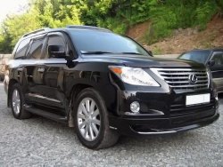 15 349 р. Накладка на передний бампер LX MODE Lexus LX570 J200 дорестайлинг (2007-2012) (Неокрашенная)  с доставкой в г. Москва. Увеличить фотографию 2