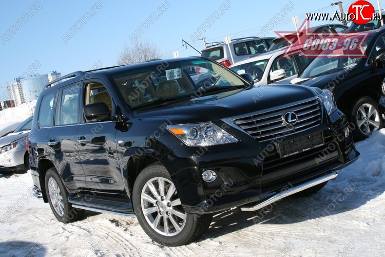 14 309 р. Защита переднего бампера Sport Package Souz-96 (d60) Lexus LX570 J200 дорестайлинг (2007-2012)  с доставкой в г. Москва