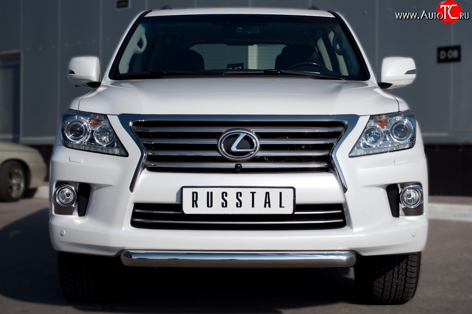 18 599 р. Одинарная защита переднего бампера SLITKOFF диаметром 76 мм Lexus LX570 J200 дорестайлинг (2007-2012)  с доставкой в г. Москва