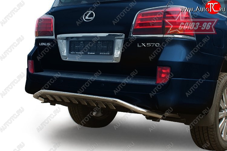 29 609 р. Защита заднего бампера Souz-96 (d60) Lexus LX570 J200 дорестайлинг (2007-2012)  с доставкой в г. Москва