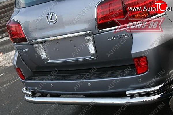 25 667 р. Двойная защита заднего бампера Souz-96 (d76/42) Lexus LX570 J200 дорестайлинг (2007-2012)  с доставкой в г. Москва