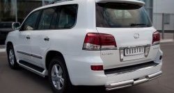 22 999 р. Защита заднего бампера (Ø76 и 42 мм, нержавейка) SLITKOFF Lexus LX570 J200 дорестайлинг (2007-2012)  с доставкой в г. Москва. Увеличить фотографию 4