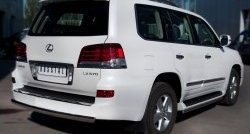 14 999 р. Защита заднего бампера (Ø75х42 мм, нержавейка) Russtal Lexus LX570 J200 дорестайлинг (2007-2012)  с доставкой в г. Москва. Увеличить фотографию 3