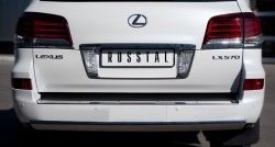 14 999 р. Защита заднего бампера (Ø75х42 мм, нержавейка) Russtal Lexus LX570 J200 дорестайлинг (2007-2012)  с доставкой в г. Москва. Увеличить фотографию 4