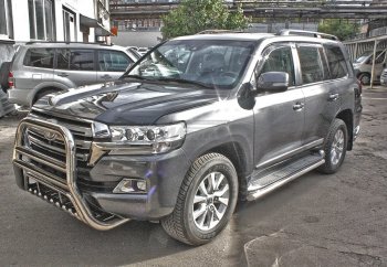 27 999 р. Защита переднего бампера WINBO (Ø76 мм, нержавейка) Lexus LX570 J200 дорестайлинг (2007-2012)  с доставкой в г. Москва. Увеличить фотографию 2