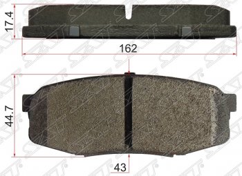 999 р. Колодки тормозные SAT (задние)  Lexus LX570  J200 (2007-2012), Toyota Land Cruiser  200 (2007-2012), Toyota Sequoia (2007-2017), Toyota Tundra  XK50 (2007-2013)  с доставкой в г. Москва. Увеличить фотографию 1