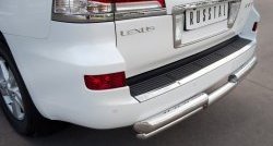 22 999 р. Защита заднего бампера (2 трубы Ø76 и 42 мм, нержавейка) SLITKOFF Lexus LX570 J200 1-ый рестайлинг (2012-2015)  с доставкой в г. Москва. Увеличить фотографию 2