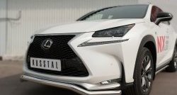 15 999 р. Защита переднего бампера (Ø63 мм волна, нержавейка, F-SPORT) SLITKOFF  Lexus NX200T  Z10 (2014-2017)  с доставкой в г. Москва. Увеличить фотографию 2