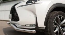 15 999 р. Защита переднего бампера (Ø63 мм волна, нержавейка, F-SPORT) SLITKOFF Lexus NX200T Z10 (2014-2017)  с доставкой в г. Москва. Увеличить фотографию 3