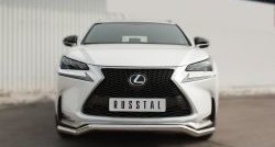 15 999 р. Защита переднего бампера (Ø63 мм волна, нержавейка, F-SPORT) SLITKOFF Lexus NX200T Z10 (2014-2017)  с доставкой в г. Москва. Увеличить фотографию 1