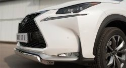 17 299 р. Защита переднего бампера (Ø75х42 мм, нержавейка, F-SPORT) Russtal Lexus NX200T Z10 (2014-2017)  с доставкой в г. Москва. Увеличить фотографию 3