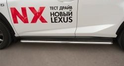 24 749 р. Широкая защита порогов F SPORT Russtal Lexus NX200T Z10 (2014-2017) (Текстура поверхности листа №1)  с доставкой в г. Москва. Увеличить фотографию 3