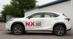 24 749 р. Широкая защита порогов F SPORT Russtal Lexus NX200T Z10 (2014-2017) (Текстура поверхности листа №1)  с доставкой в г. Москва. Увеличить фотографию 6