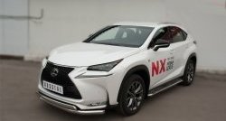 24 749 р. Широкая защита порогов F SPORT Russtal Lexus NX200T Z10 (2014-2017) (Текстура поверхности листа №1)  с доставкой в г. Москва. Увеличить фотографию 7