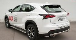 16 849 р. Защита заднего бампера (Ø75x42 мм, нержавейка, F-Sport) Russtal Lexus NX200T Z10 (2014-2017)  с доставкой в г. Москва. Увеличить фотографию 4