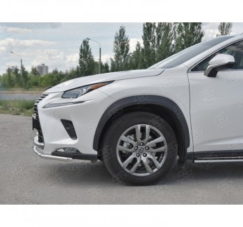 15 849 р. Защита переднего бампера (Ø42 мм, нержавейка) SLITKOFF Lexus NX300h Z10 дорестайлинг (2014-2017)  с доставкой в г. Москва. Увеличить фотографию 2