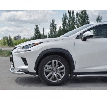 17 849 р. Защита переднего бампера (Ø63 мм, нержавейка) SLITKOFF Lexus NX300h Z10 дорестайлинг (2014-2017)  с доставкой в г. Москва. Увеличить фотографию 2