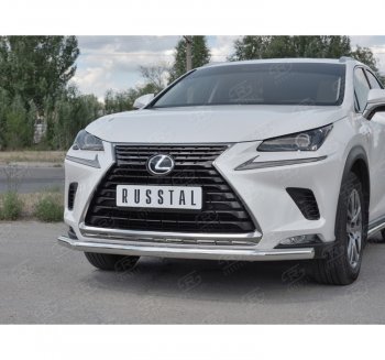 17 849 р. Защита переднего бампера (Ø63 мм, нержавейка) SLITKOFF Lexus NX300h Z10 дорестайлинг (2014-2017)  с доставкой в г. Москва. Увеличить фотографию 3