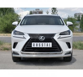 17 849 р. Защита переднего бампера (Ø63 мм, нержавейка) SLITKOFF Lexus NX300h Z10 дорестайлинг (2014-2017)  с доставкой в г. Москва. Увеличить фотографию 4