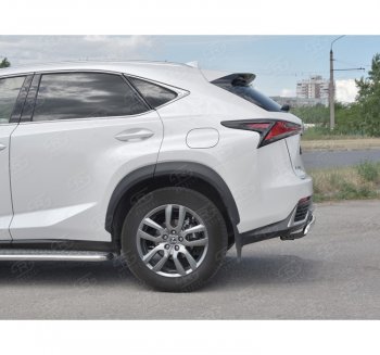 9 649 р. Защита заднего бампера (Ø75х42 мм, нержавейка) Russtal Lexus NX300h Z10 дорестайлинг (2014-2017)  с доставкой в г. Москва. Увеличить фотографию 2