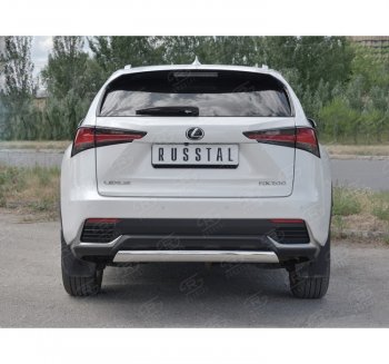 9 649 р. Защита заднего бампера (Ø75х42 мм, нержавейка) Russtal Lexus NX300h Z10 дорестайлинг (2014-2017)  с доставкой в г. Москва. Увеличить фотографию 4