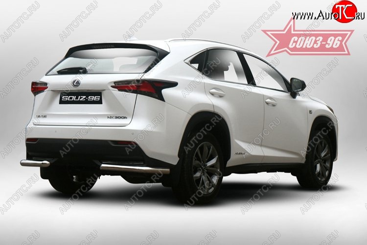 11 519 р. Защита заднего бампера из двух боковых уголков (d60) Souz-96 Lexus NX300h Z10 дорестайлинг (2014-2017)  с доставкой в г. Москва