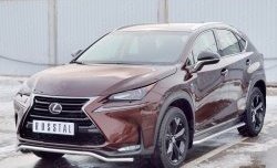 16 499 р. Защита переднего бампера (Ø42 мм, волна, нержавейка) SLITKOFF Lexus NX200 Z10 дорестайлинг (2014-2017)  с доставкой в г. Москва. Увеличить фотографию 2