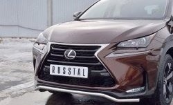 16 499 р. Защита переднего бампера (Ø42 мм, волна, нержавейка) SLITKOFF Lexus NX200 Z10 дорестайлинг (2014-2017)  с доставкой в г. Москва. Увеличить фотографию 4