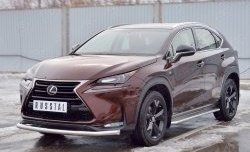 15 999 р. Защита переднего бампера (Ø63 мм, нержавейка) SLITKOFF  Lexus NX200  Z10 (2014-2017) дорестайлинг  с доставкой в г. Москва. Увеличить фотографию 2