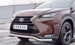 16 949 р. Защита переднего бампера (Ø63 мм волна, нержавейка) SLITKOFF  Lexus NX200  Z10 (2014-2017) дорестайлинг  с доставкой в г. Москва. Увеличить фотографию 4