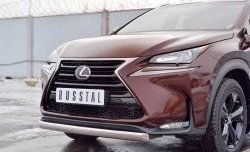 11 249 р. Защита переднего бампера (Ø75х42 мм, нержавейка) Russtal Lexus NX200 Z10 дорестайлинг (2014-2017)  с доставкой в г. Москва. Увеличить фотографию 4