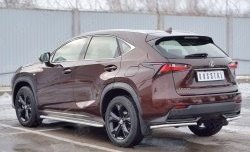 15 999 р. Защита заднего бампера (Ø42 мм уголки, нержавейка) SLITKOFF Lexus NX200 Z10 дорестайлинг (2014-2017)  с доставкой в г. Москва. Увеличить фотографию 2