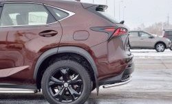 15 999 р. Защита заднего бампера (Ø42 мм уголки, нержавейка) SLITKOFF Lexus NX200 Z10 дорестайлинг (2014-2017)  с доставкой в г. Москва. Увеличить фотографию 4