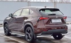 16 899 р. Защита заднего бампера (Ø63 мм уголки, нержавейка) SLITKOFF Lexus NX200 Z10 дорестайлинг (2014-2017)  с доставкой в г. Москва. Увеличить фотографию 2