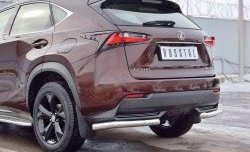 16 899 р. Защита заднего бампера (Ø63 мм уголки, нержавейка) SLITKOFF Lexus NX200 Z10 дорестайлинг (2014-2017)  с доставкой в г. Москва. Увеличить фотографию 4