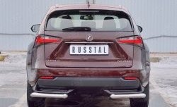 16 899 р. Защита заднего бампера (Ø63 мм уголки, нержавейка) SLITKOFF Lexus NX200 Z10 дорестайлинг (2014-2017)  с доставкой в г. Москва. Увеличить фотографию 1