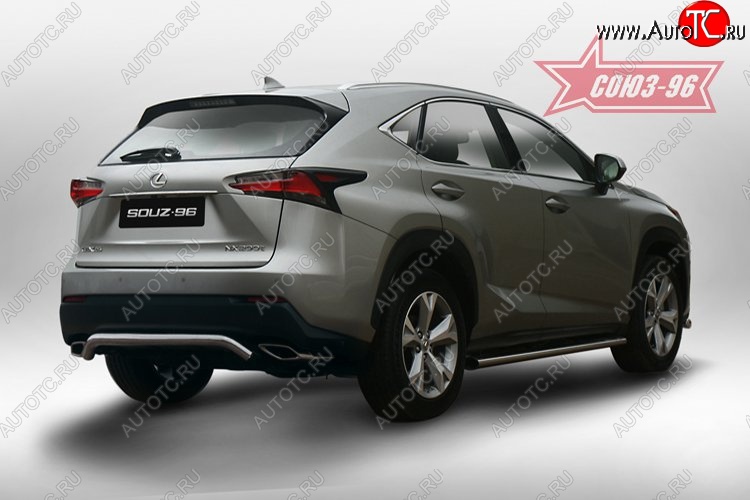 13 679 р. Защита заднего бампера (F-Sport) Souz-96 (d60) Lexus NX200 Z10 дорестайлинг (2014-2017)  с доставкой в г. Москва