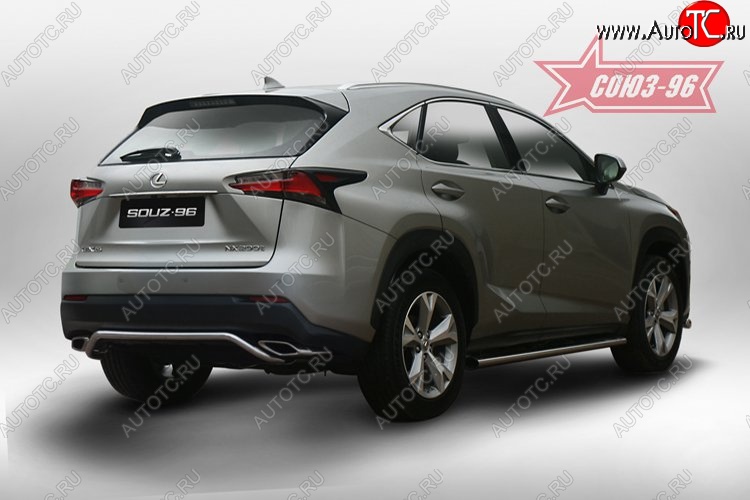 13 319 р. Узкая защита заднего бампера d42 Souz-96 Lexus NX200 Z10 дорестайлинг (2014-2017)  с доставкой в г. Москва