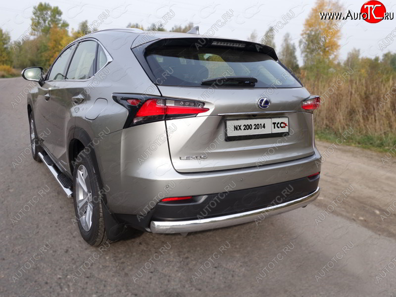 22 799 р. Защита заднего бампера (овальная) ТСС (нержавейка d75х42 мм)  Lexus NX200  Z10 (2014-2017) дорестайлинг  с доставкой в г. Москва