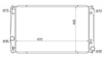 5 399 р. Радиатор двигателя SAT  Lexus NX200 (Z10), NX300h (Z10), Toyota Alphard (H20,  H30), RAV4 (XA305,  XA30,  XA40), Vellfire  с доставкой в г. Москва. Увеличить фотографию 1