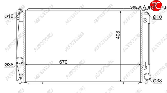 5 399 р. Радиатор двигателя SAT  Lexus NX200 (Z10), NX300h (Z10), Toyota Alphard (H20,  H30), RAV4 (XA305,  XA30,  XA40), Vellfire  с доставкой в г. Москва