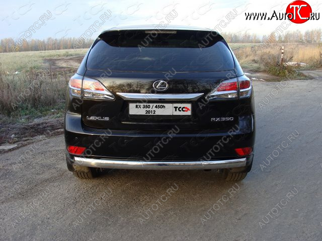 26 999 р. Защита заднего бампера (овальная) ТСС (нержавейка d75х42 мм)  Lexus RX350  AL10 (2012-2015) рестайлинг  с доставкой в г. Москва