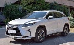 15 249 р. Защита переднего бампера (Ø42 мм, нержавейка) SLITKOFF  Lexus RX  200T (2015-2017) AL20 дорестайлинг  с доставкой в г. Москва. Увеличить фотографию 2