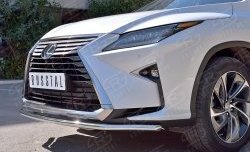 15 249 р. Защита переднего бампера (Ø42 мм, нержавейка) SLITKOFF  Lexus RX  200T (2015-2017) AL20 дорестайлинг  с доставкой в г. Москва. Увеличить фотографию 4